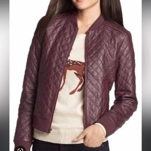 Halogen leather jacket